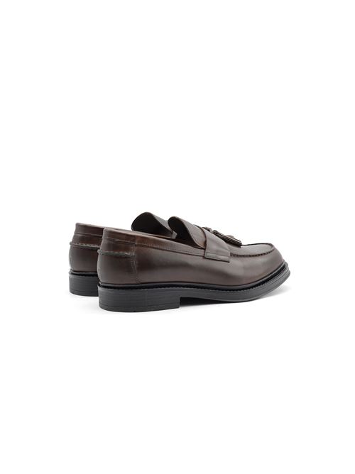 MOCASSINO CON NAPPINE MARRONE ZANFRINI | 363 02VTDM